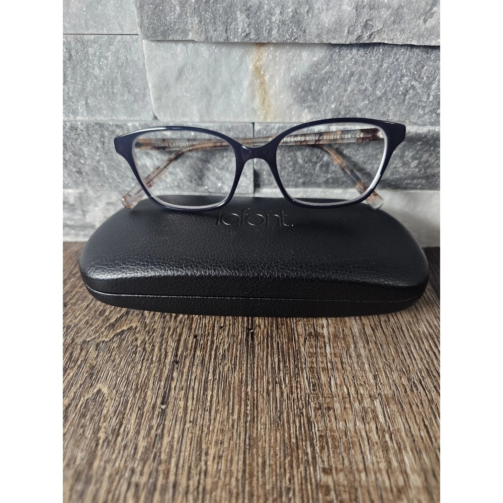 Jean Lafont Beauregard Glasses 3096 60-18-138 Women black brown with case towel